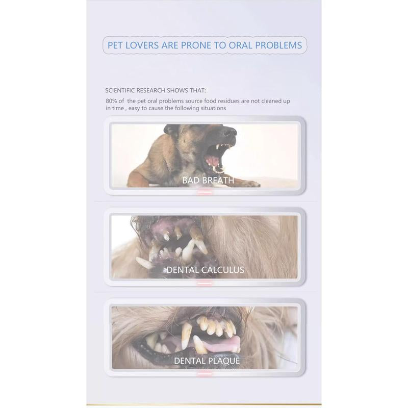 Pet Dental Cleaning Finger Wipes 50Pcs, Coconut Milk Flavor & Double Sided