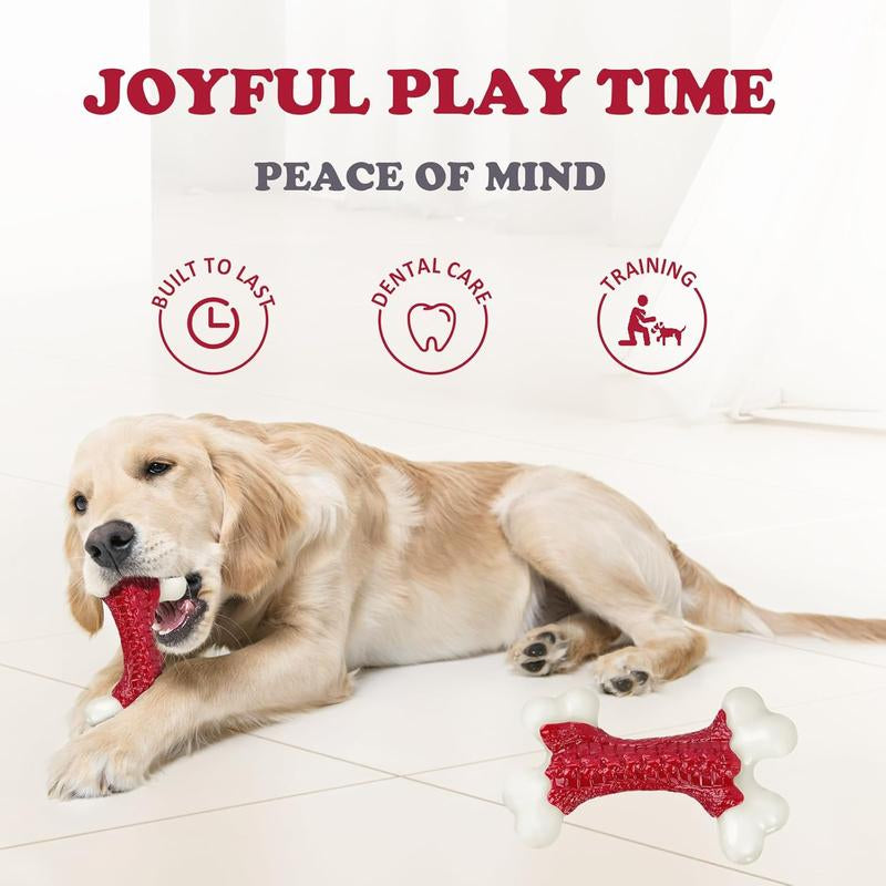 Apasiri Tough Dog Toys, Toys for Aggressive Chewers Large Breed, Bone-Shaped, Almost Indestructible