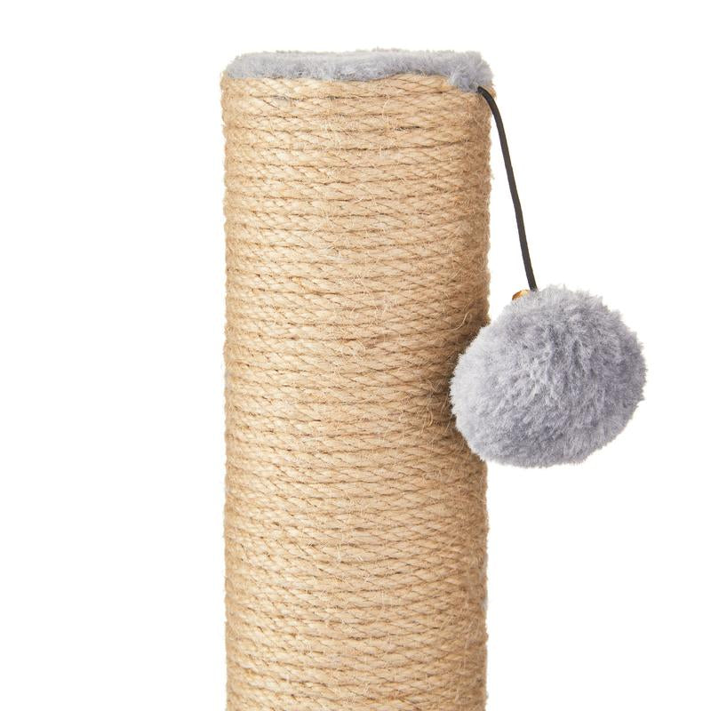 Vibrant Life 17"Deluxe Jute Cat Scratching Post with Arch Grooming Massager, Gray, Pack of 1 Shandong Dongyangtai Handicrafts Co., Ltd.
