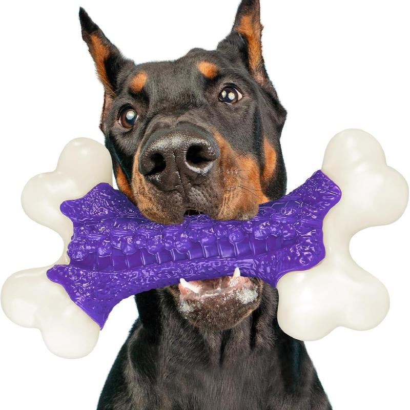 Apasiri Tough Dog Toys, Toys for Aggressive Chewers Large Breed, Bone-Shaped, Almost Indestructible