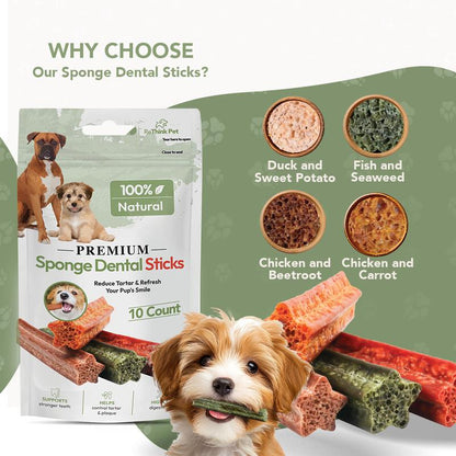 Rethink Pet Premium Dental Sponge Stick, Perfect Fun Dental Care Treats