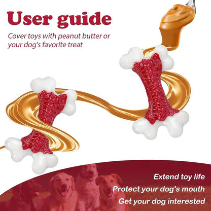 Apasiri Tough Dog Toys, Toys for Aggressive Chewers Large Breed, Bone-Shaped, Almost Indestructible